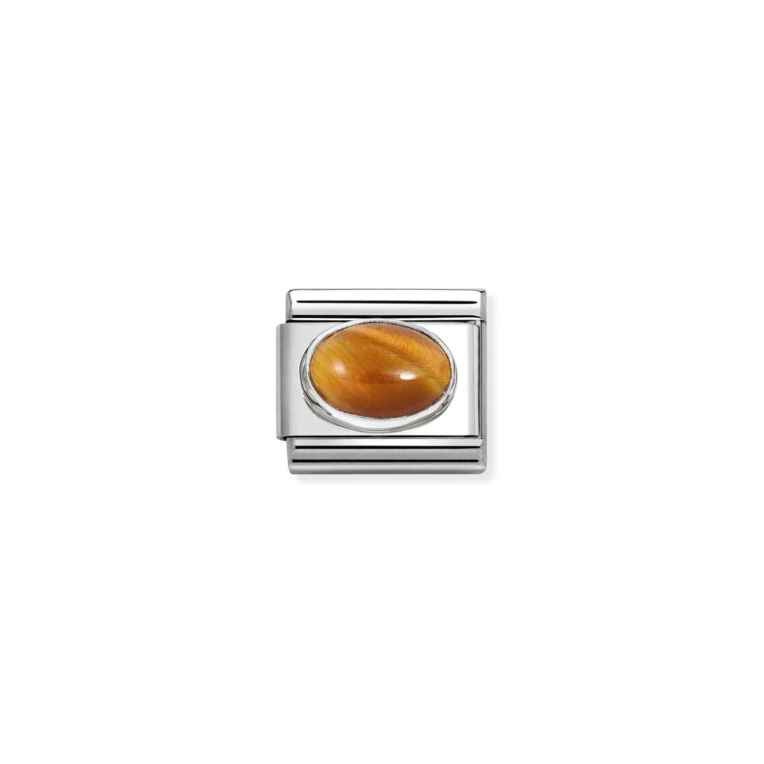 Nomination Classic Silver Tiger’s Eye Charm