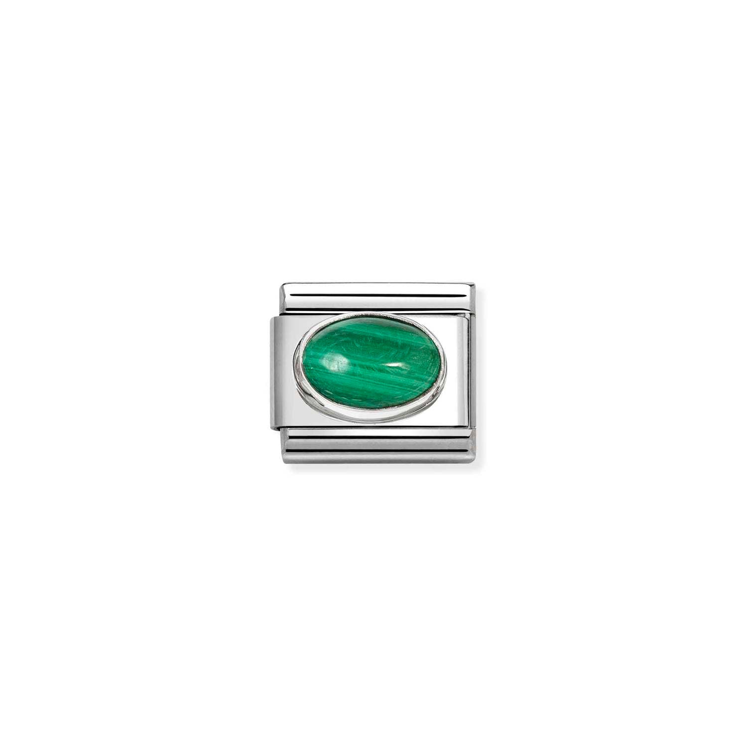 Nomination Classic Silver Malachite Charm