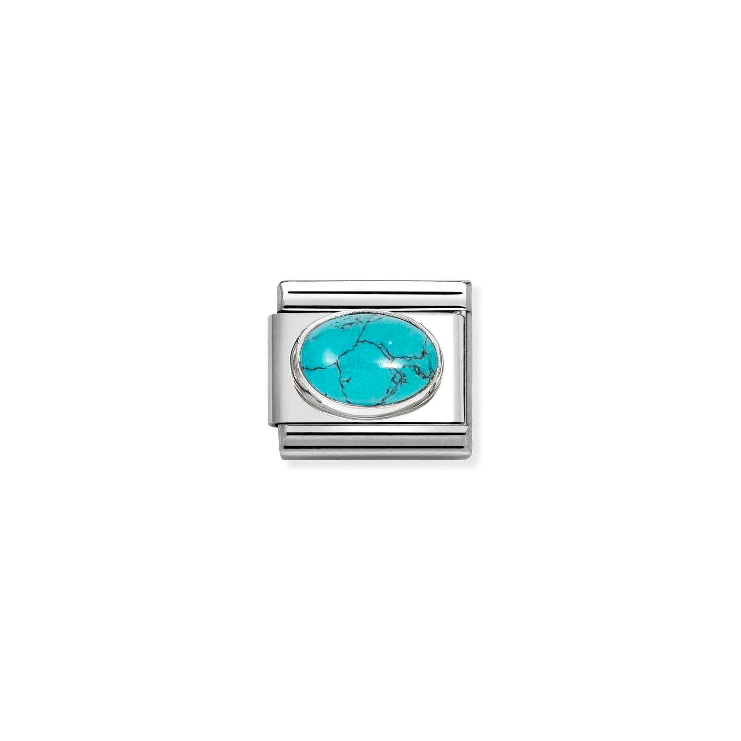 Nomination Classic HARD STONES steel and 925 sterling silver VEIN TURQUOISE