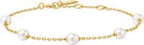 GOLD PEARL STATION BRACELET