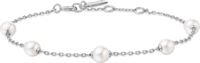 SILVER PEARL STATION BRACELET
