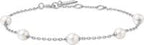 SILVER PEARL STATION BRACELET