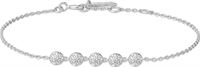 SILVER PAVE MULTI BEADED CHAIN BRACELET