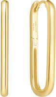 GOLD TUBE OVERSIZED U HOOP EARRINGS