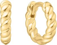 GOLD TEXTURE SMALL HUGGIE HOOP EARRINGS