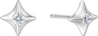 SILVER SPARKLING STAR STUD EARRINGS