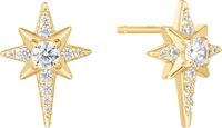 GOLD EIGHT-POINTED STAR STUD EARRINGS
