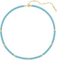 GOLD LAB CREATED TURQUOISE NECKLACE