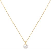 GOLD PEARL DROP PENDANT NECKLACE