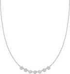 SILVER PAVE MULTI BEADED CHAIN NECKLACE