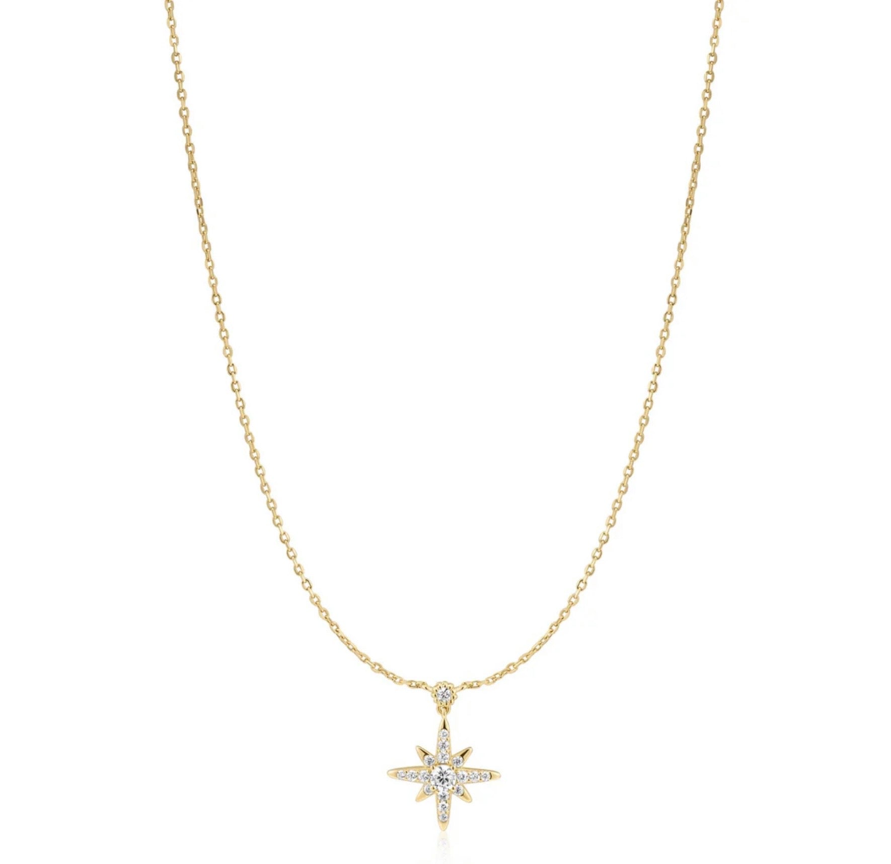 GOLD SPARKLING NOVA STAR NECKLACE