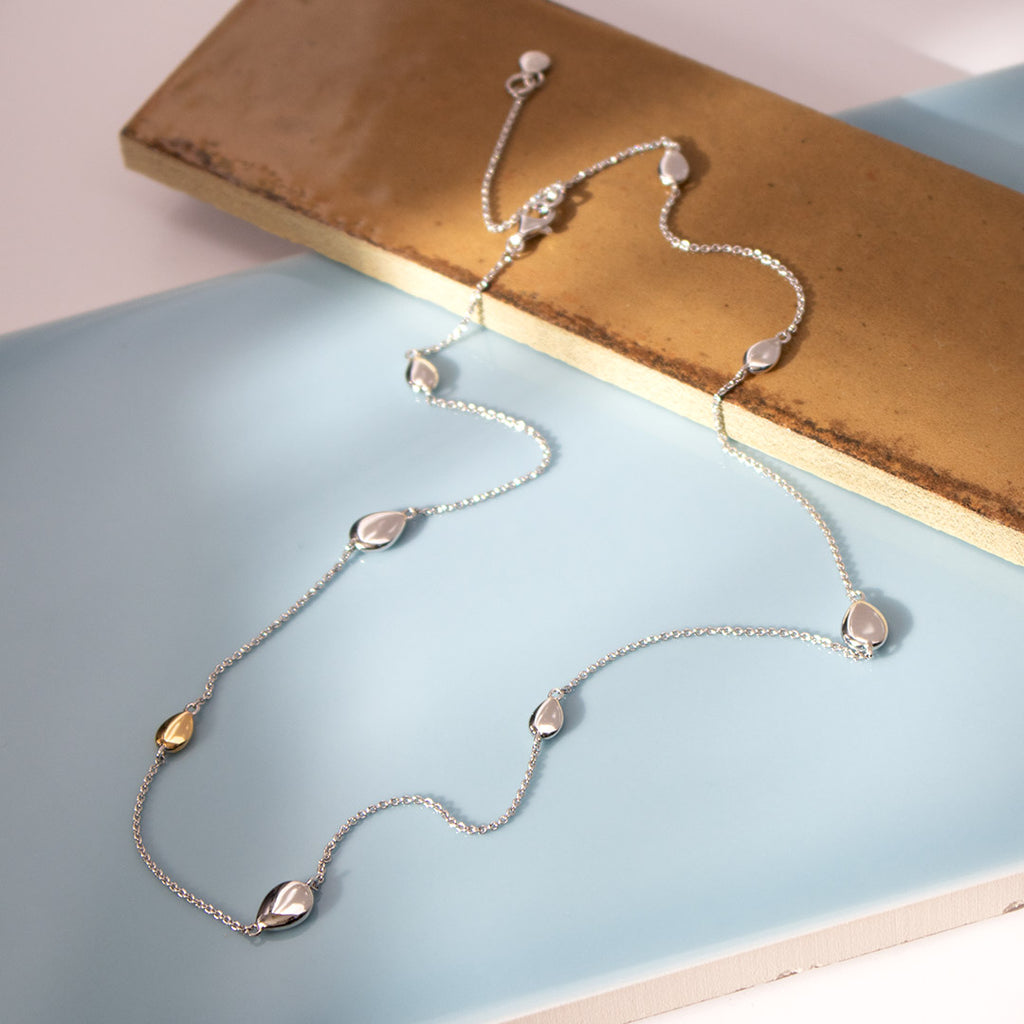 Coast Pebble Golden 20" Station Necklace