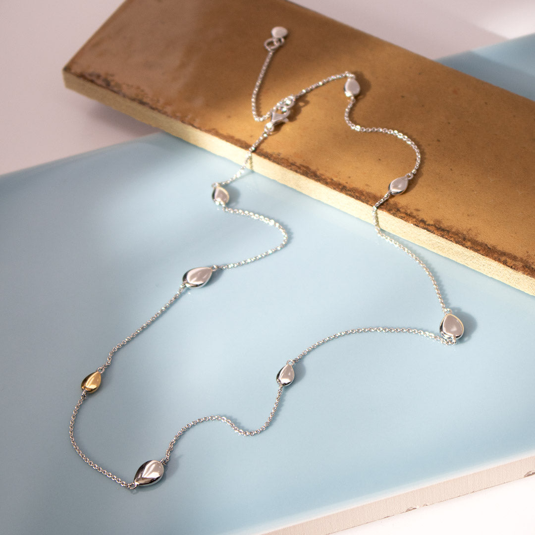 Coast Pebble Golden 20" Station Necklace