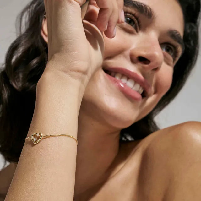 Nomination Dream Beats Gold Heart Bracelet with CZ