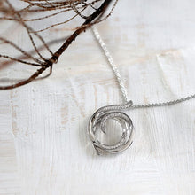 Load image into Gallery viewer, Entwine Helix Wrap Pave CZ Necklace
