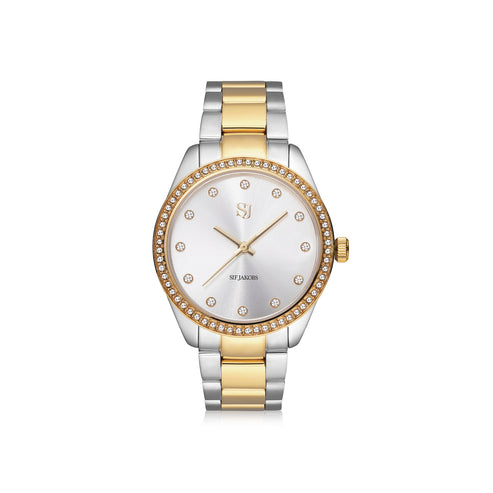Silver Dial Two-tone Watch Valeria