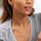 Desire Love Story Gold Tender Together Heart 18" Necklace