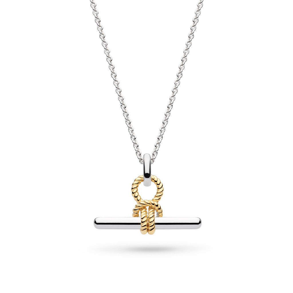 Marina Rope Knot T-Bar Golden Necklace
