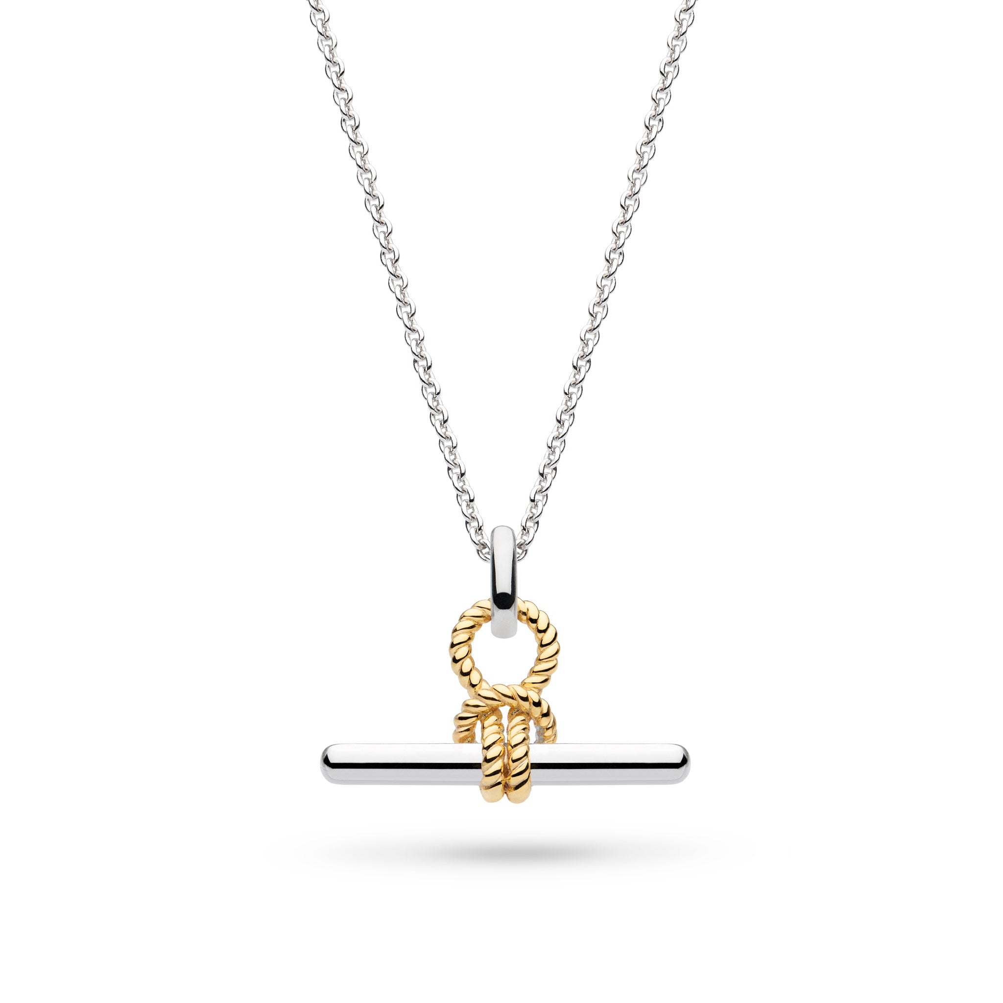 Marina Rope Knot T-Bar Golden Necklace