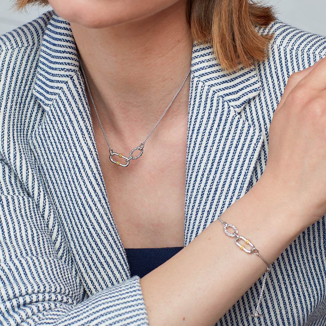Marina Rope Link Duo Golden Necklet
