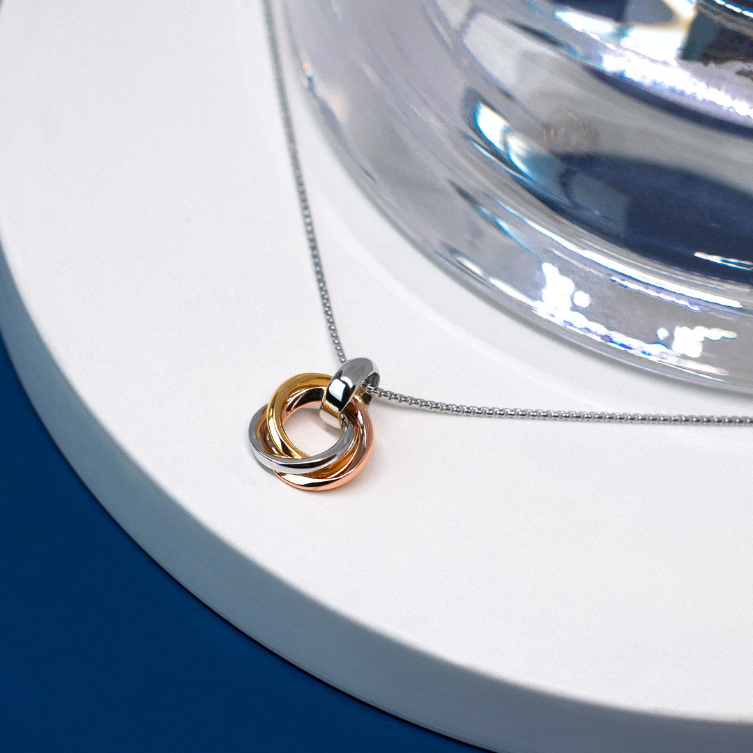 Bevel Trilogy Golds Petite 17" Necklace