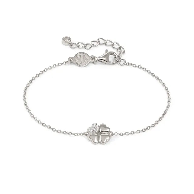 Nomination Petit Sparkle Silver Four Leaf Clover Bracelet