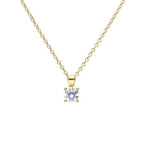 Diamonfire Gold Plated Four Claw 0.75ct Pendant