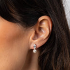 Diamonfire Pearl Marquise Drop Earrings