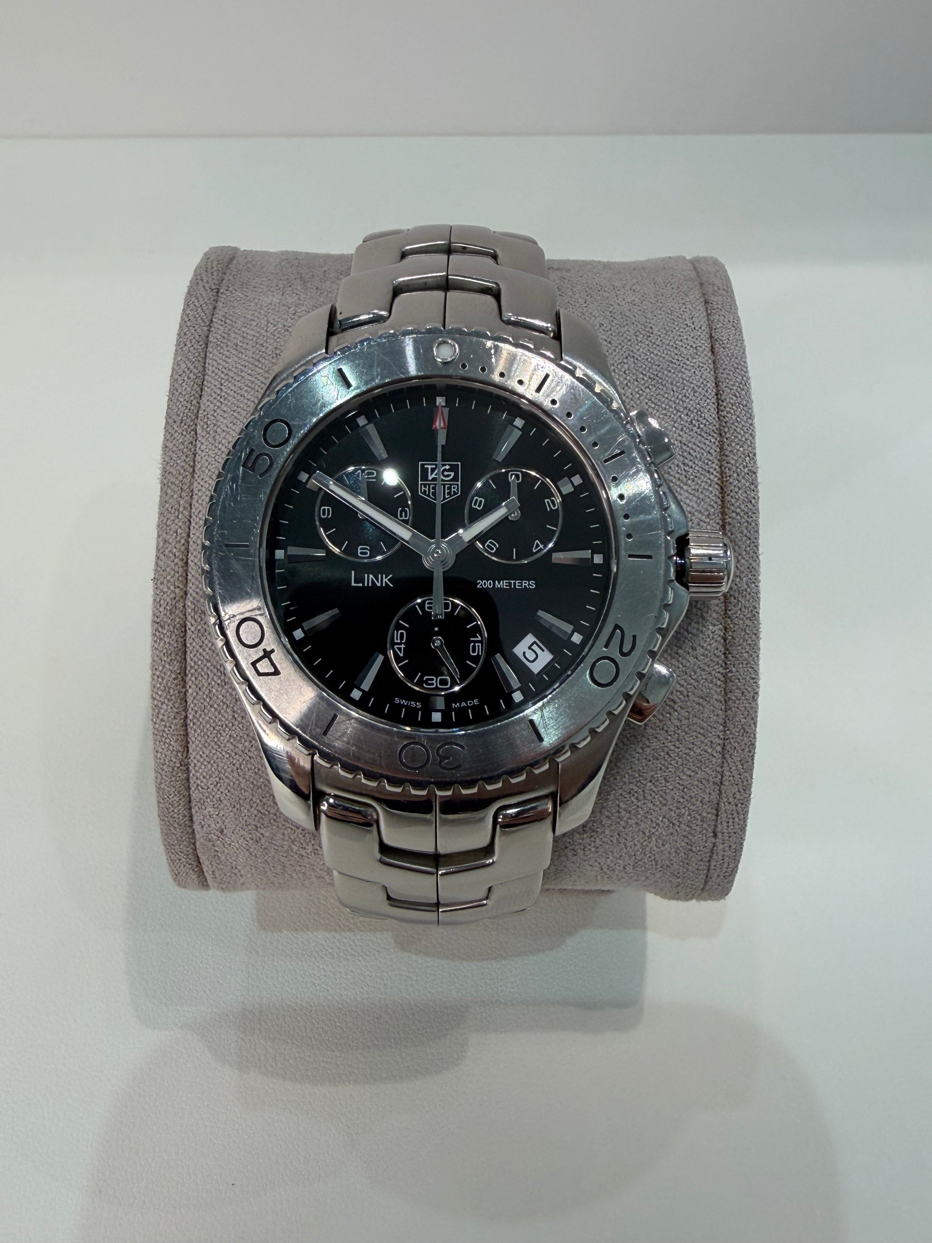 Pre-Owned Tag Link Chronograph Box and Papers