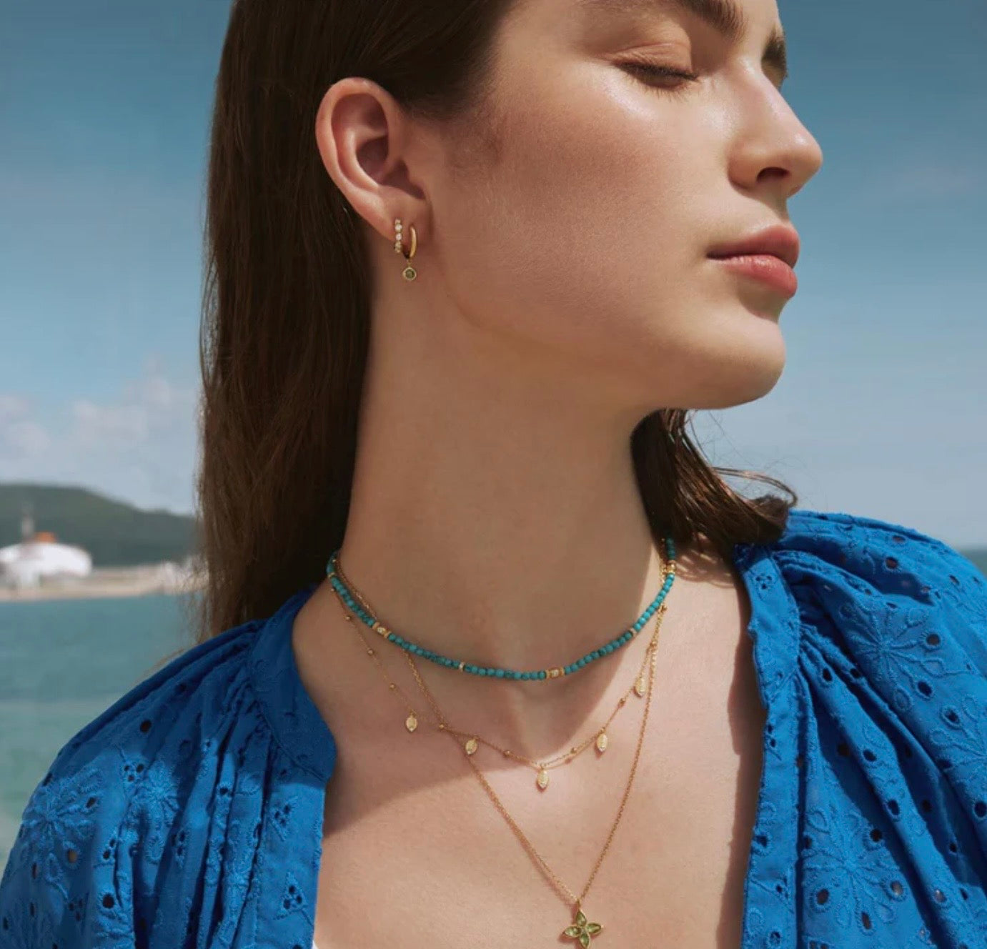 Gold Leaf Station Necklace