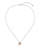 Ladies BOSS Harmonie Three Colour Circle Link Pendant Necklace