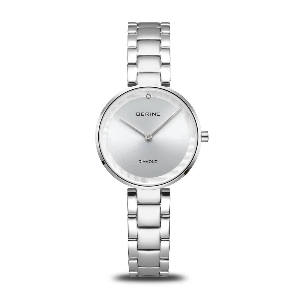 Bering Ladies Metal Strap Watch with Diamond Dial 17529-700