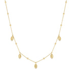 Gold Leaf Station Necklace