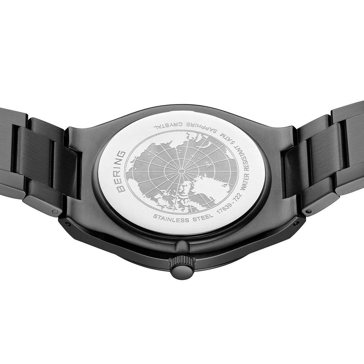 BERING Gents Black Watch with Meteorite Dial