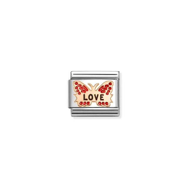 Nomination Red Butterfly LOVE Charm