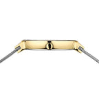 Bering Ladies Two Tone Watch with CZ with Milanese Mesh Strap 10135-0105