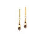 Shimmering Princess Pearls gold-brown Earrings