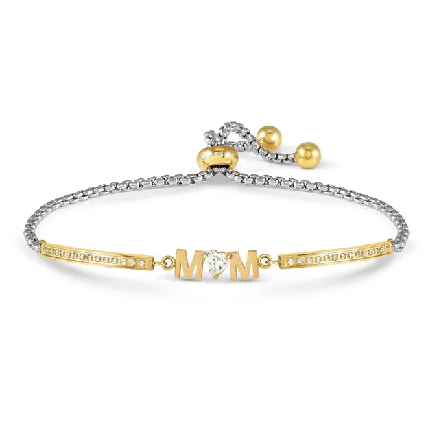 MILLELUCI Gold Tone Family Mum Bracelet