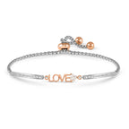 MILLELUCI Rose Gold Tone LOVE Bracelet
