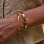 AVA & SKY T-Bar Gold Plated Waterproof Bangle