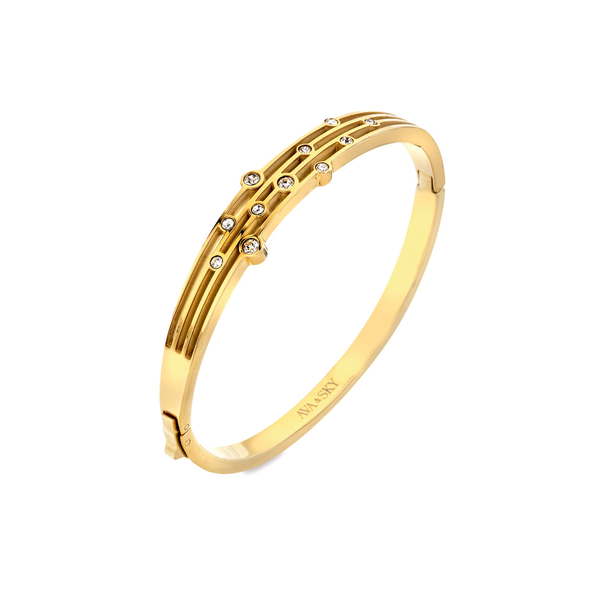 AVA & SKY Halo Gold Plated Waterproof Bangle