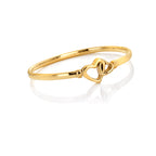 AVA & SKY Linked Heart Gold Plated  Waterproof Bangle