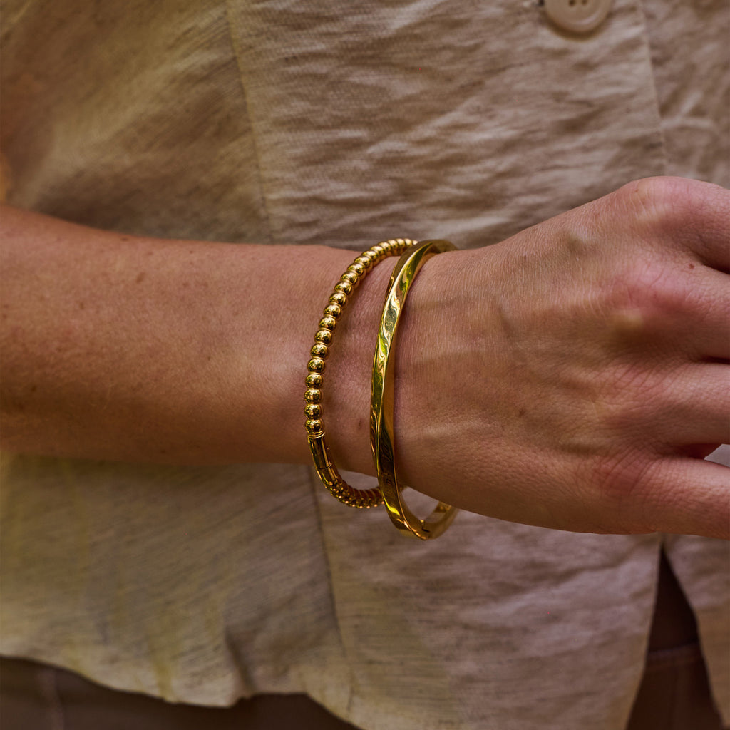 AVA & SKY Cove Gold Plated Waterproof Bangle