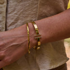 AVA & SKY Linea Gold Plated Waterproof Bangle
