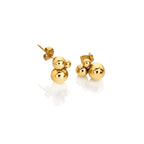 AVA & SKY Bubble Gold Plated Waterproof Studs