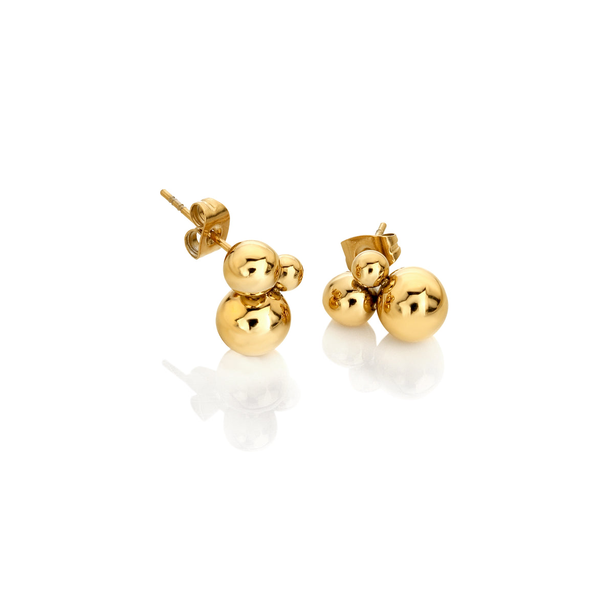 AVA & SKY Bubble Gold Plated Waterproof Studs