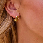 AVA & SKY Bubble Gold Plated Waterproof Studs