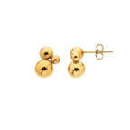 AVA & SKY Bubble Gold Plated Waterproof Studs