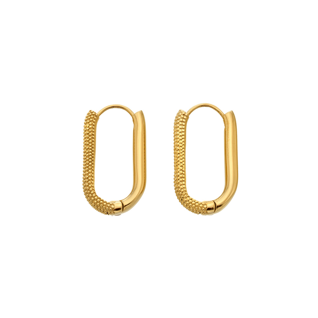 AVA & SKY Icon Gold Plated Waterproof Carabiner Earrings
