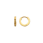AVA & SKY Faceted Gold Plated Waterproof Huggie